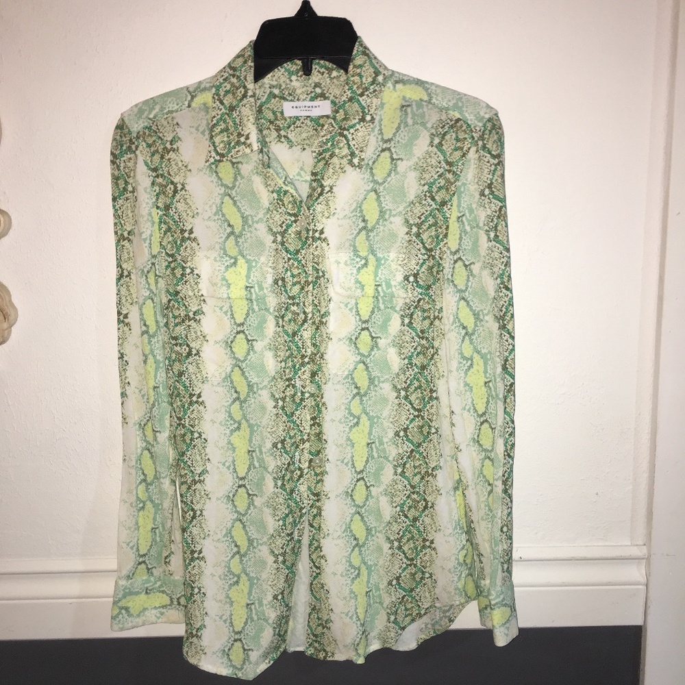 Equipment femme silk button up shirt.